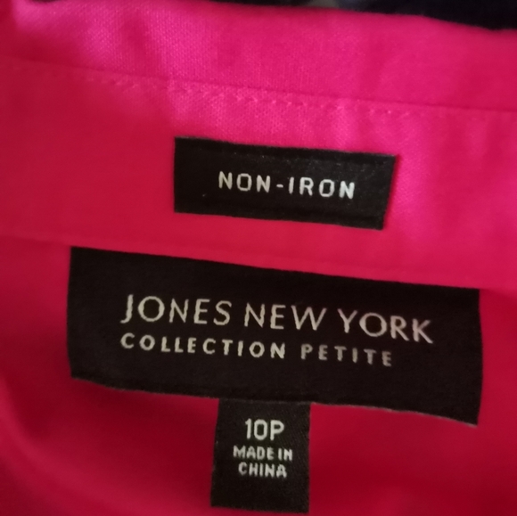Jones New York Pink Button-Up Shirt Women’s Size 10 P - Picture 3 of 3